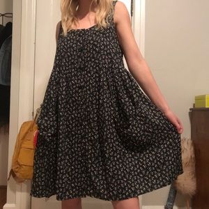 Vintage floral overall dress